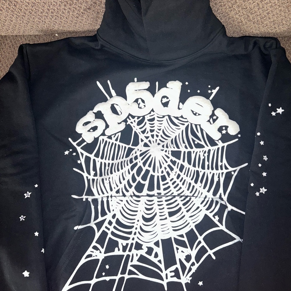 Sp5der OG Web Hoodie Black